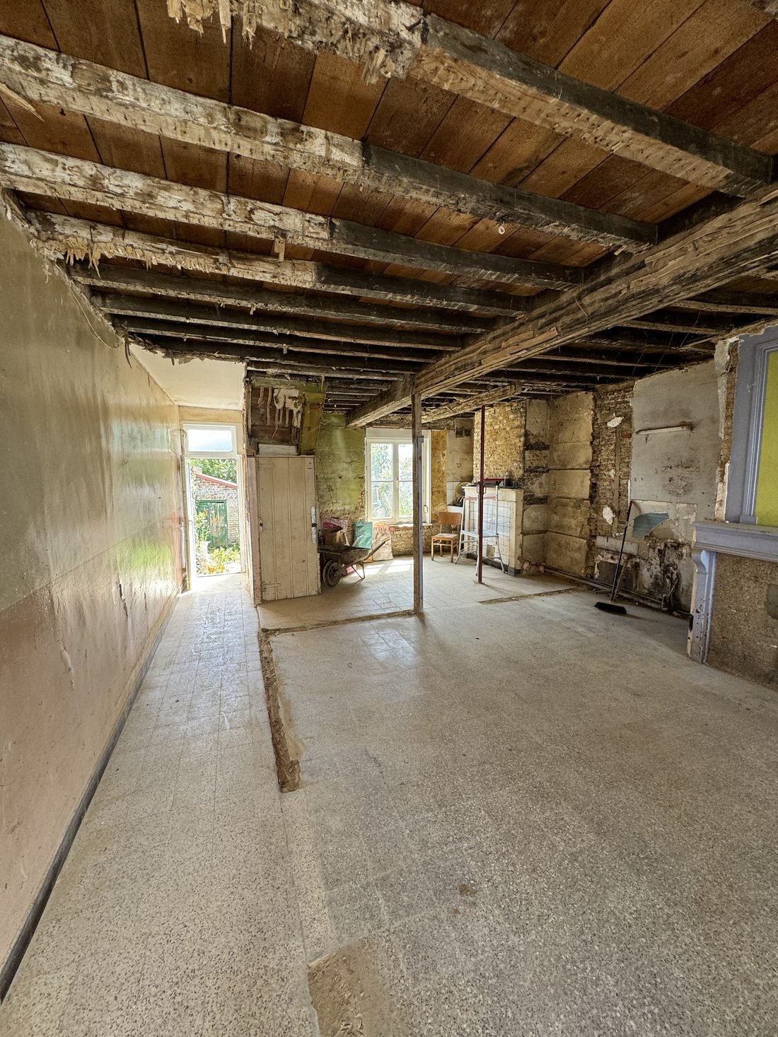 Relevé d'intérieur d'un bâtiment en rénovation